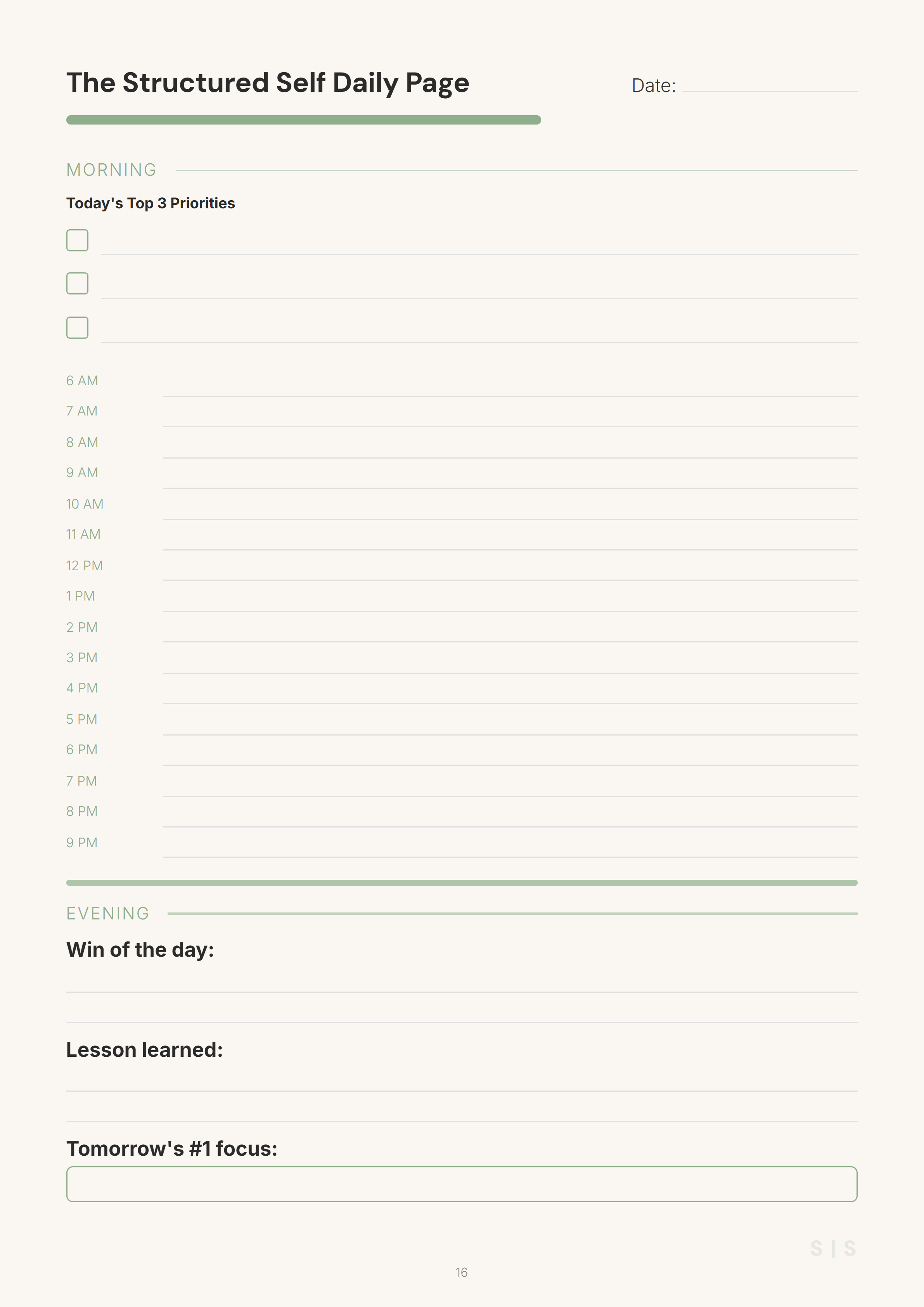 Daily page